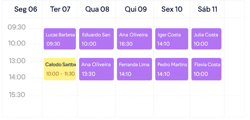 Painel do Markkei com agendamentos online para salões e barbearias